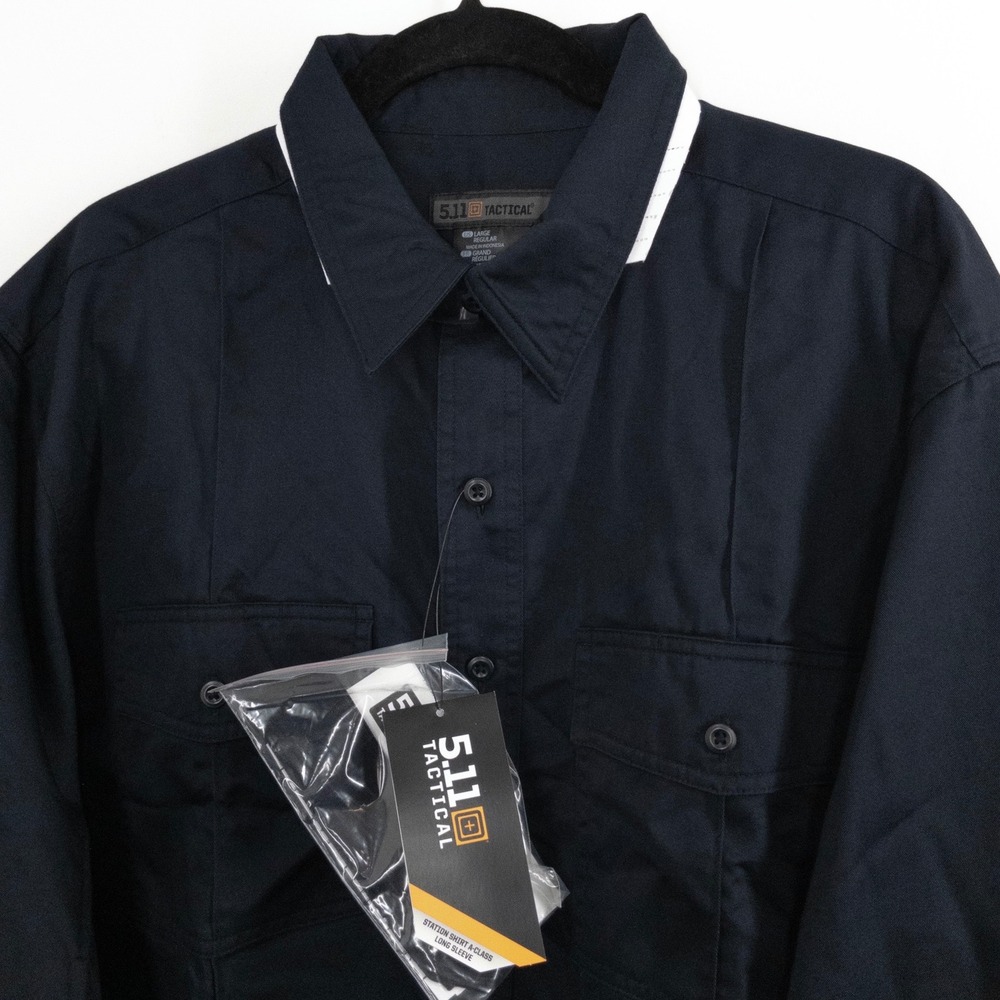 NEW‎ 5.11 Tactical Station Shirt A-Class Men's Large Long Sleeve Navy Regular